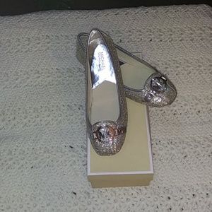 Michael Kors Silver Ballerina Flats